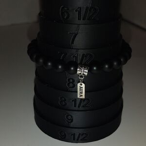 Black Onyx Aura Beaded Bracelet